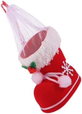 Toyandona Gnome Cipele Boot Vase 2pcs Božićni bomboni Boots Torbe Sweets Candy Boots Tote Bag Santa Boots