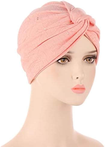 Bddviqnn pokrivala za glavu kapa kapa za žene, Žene turbani čvor unaprijed vezana kapa kapa headwraps