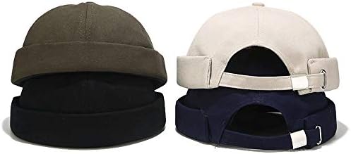 Umeepar Unisex pamučna Docker kapa kapa sa manžetnom kapicom Harbour mornarski ljetni šešir za muškarce