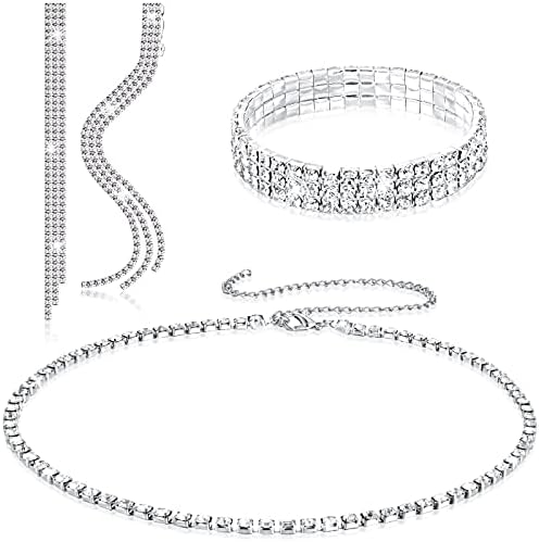 3 kom ženski kristalni Set nakita uključuje vjenčane vjenčane ogrlice od vještačkog dijamanta kristalne