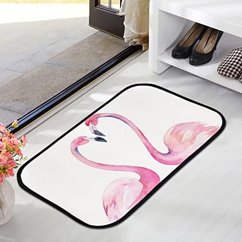 Vantaso meka kupaonica Mat prostirka Valentines akvarel Flamingos non Slip Dootmat ulazne prostirke za kupatilo dnevni boravak Ulazna vrata unutrašnja Vanjska 31x20 inča