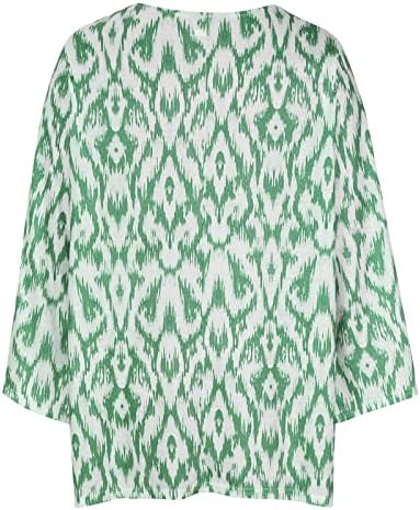PIMOXV Womens Plus Size Fall Shirts Batwing 3/4 rukav tunika Tops Tie Dye Fashion Dolman Tops Dressy Casual
