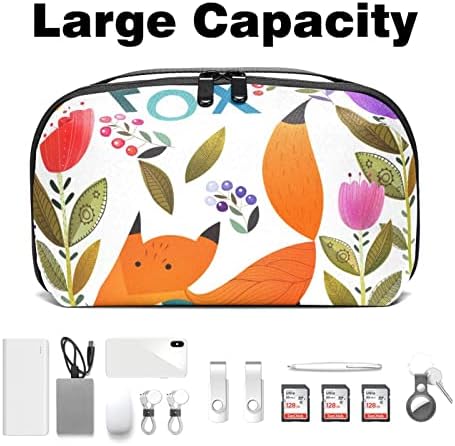 Prijenosni elektronski Organizator torbica torbe jesen Fox sa Floral Travel Cable storage torba za Hard