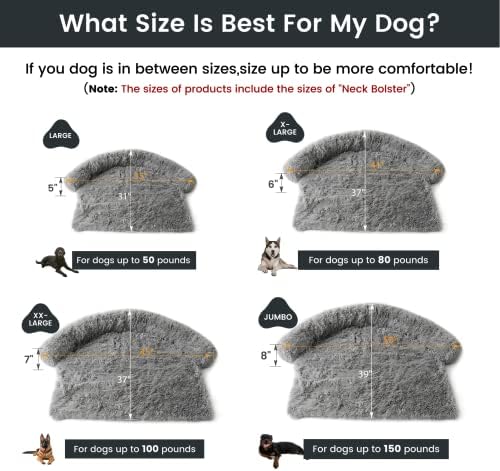 Auemtyn pasa, smirujući palice za velike pse, lepršavi neklizajući XL krevet za pse za zaštitu