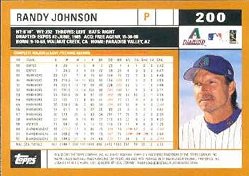 2002 TOPPS 200 Randy Johnson NM-MT Arizona Diamondbacks Baseball MLB