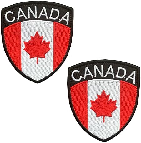 2 kom Kanada Shielt flaster izvezeni aplicirani željezo na kanabi na kanabi na kamenca javorovske listove Nacionalni