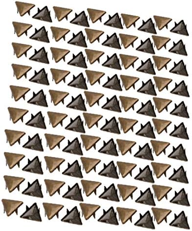 X-dree 100pcs 12mm trokut u obliku papira Brad Brončani ton za DIY CRAFT (100 UNIDS 12 mm Triángulo en
