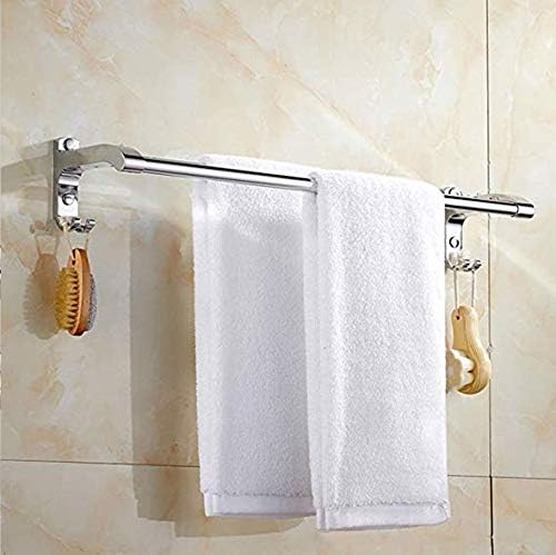 Zhanmam 40-80cm Ručnik za ručnik za kupatilo Zidni nosač za ručnike, poljski hrom, nehrđajući