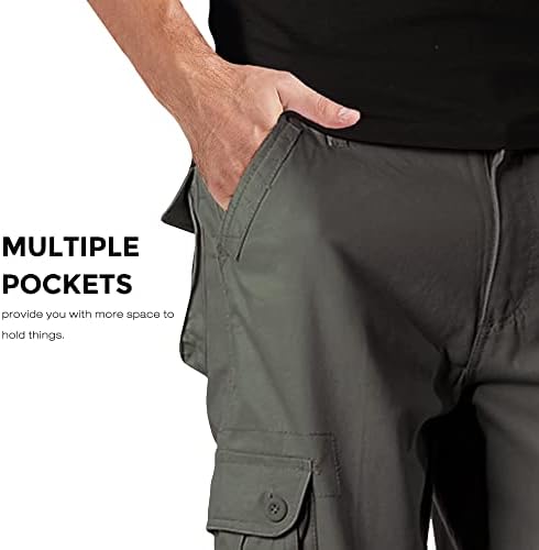 Glestore teretni hlače za muškarce opušteno fit casual pauza pamučno planinarenje taktički sa džepovima