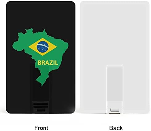 Brazilska karta zastava USB 2.0 Flash-Drives Memory Stick Stick Oblik kreditne kartice