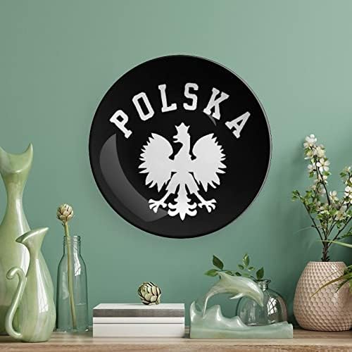 Polska poljska Country Country Pride Dekorativne ploče Okrugle keramičke ploče sa postoljem za prikaz za uređenje