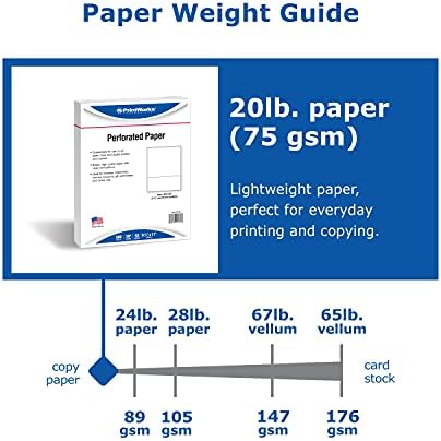 PrintWorks Professional 3 5/8 perforirani papir, 500 listova, 20 lb, Bijela