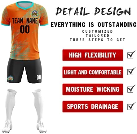 Personalizirani nogometni šorc Custom Odrasli za mlade nogometne majice sa imenom tima Broj logotipa