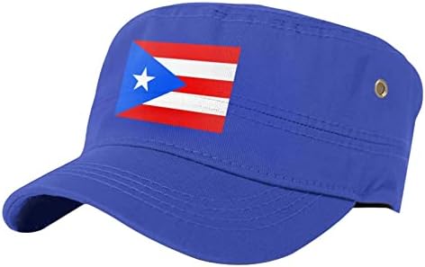 Kadetska Pamučna Ravna Kadetska Vojska Portoriko Kapa Sa Zastavom, Crni Uniseks Podesivi Vojni