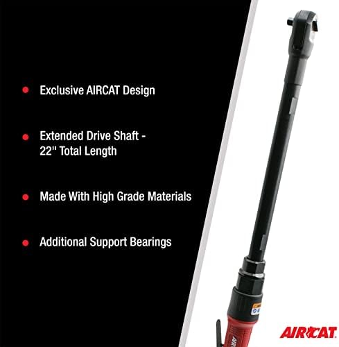 AIRCAT Pneumatski alati 808-22: čegrtaljka dugog dometa 22,5 inča 160 o / min, 65 ft-lbs maksimalni