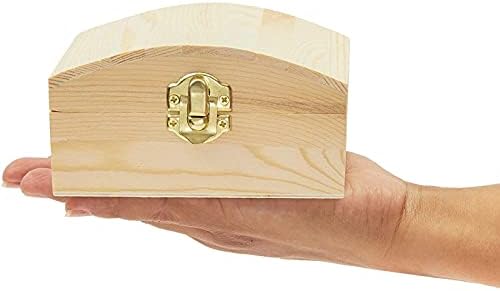 Nedovršena drvena borova kutija, DIY Craft kutija za nakit sa zaključavanjem
