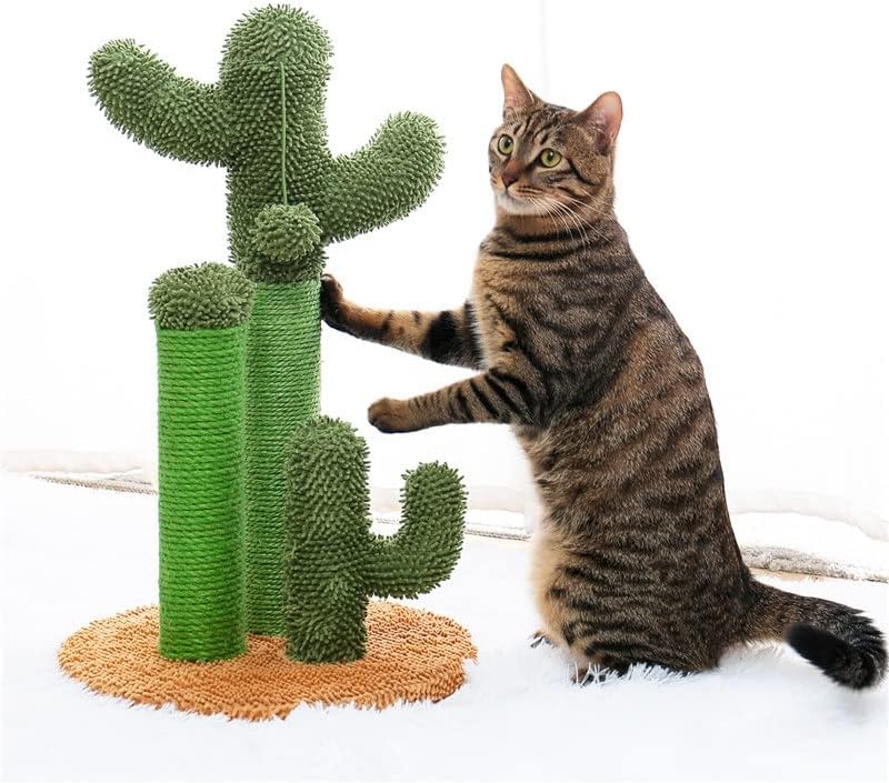 Gretd M/L Cactus mačji stub za grebanje sa Sisalnim užetom grebalica za mačke Cactus mlade i odrasle mačke igračka za penjački okvir za mačke