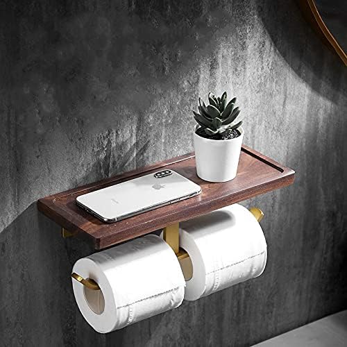 Držač papira za kupatilo u dnevnoj sobi, kutija za odlaganje od crnog oraha i dozator maramica za kupatilo, ručno