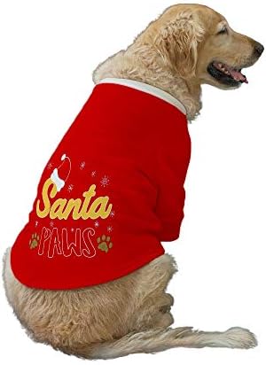 Ruse Pet Santa Paws štampani okrugli vrat puni rukavi tehnička pseća jakna za pseću odjeću zimska odjeća
