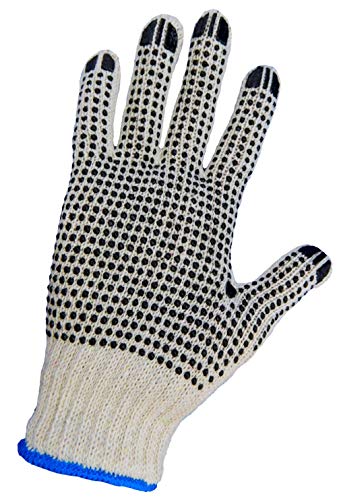 Globalna rukavica S55d2 standardna težina 2 pletene rukavice sa tačkama, rad, ženske, prirodne