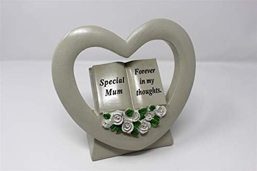 Thorness Heart Shaped Free Standing Special Mama Memorial Verse Roses