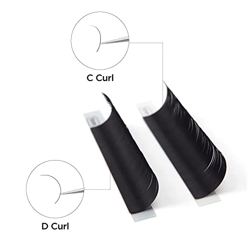 The lash SUPPLY Classic Eyelash Extension Professional Supplies, C/J/LD / d Curl, 8-20mm dužina, 0.15 / 0.20