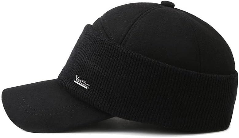 Muške zimske vunene bejzbol kape kape sa neprimetnim šalom strukturirana topla kapa za golf na