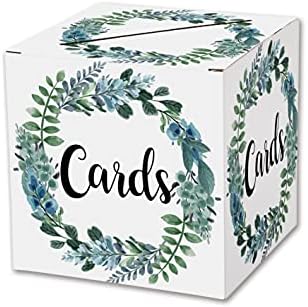Građevinast box kartica sa vijencem - poklon kartoni vijenac Držač kutija, korist zabave, ukrasi, vjenčanje, mladenci i tuševi za bebe, rođendani, diplomirani poklon kutija - 1 set