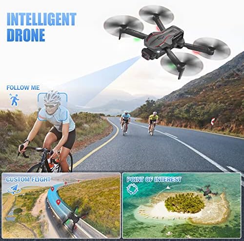 GPS dronovi sa FPV kamerom za odrasle 4K FPV, sklopivi video drone sa GPS povratkom, pratite