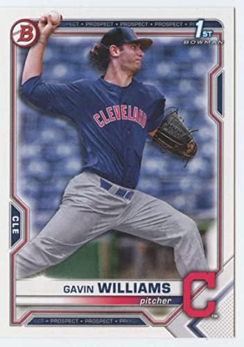 2021 Bowman Nacrt BD-93 Gavin Williams RC Rookie Cleveland Indijanci MLB bejzbol trgovačka kartica