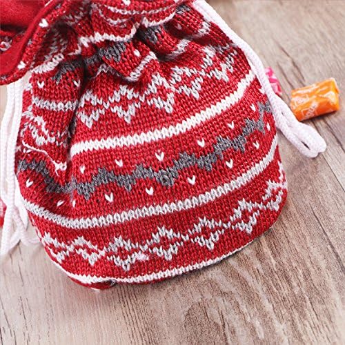 Galpada Santa Claus Božićne prvenstvene torbe bombona vrećica vunene pletene pruge Dizajn Goodie vrećica