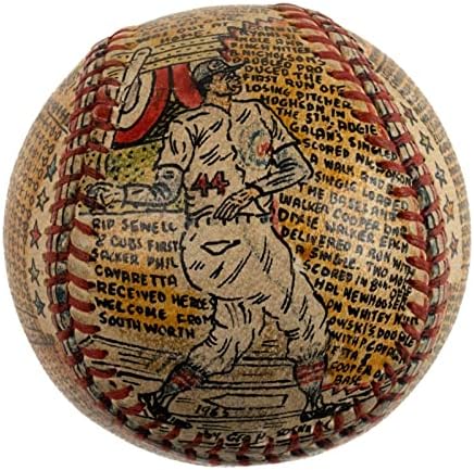 Lijepa 1944 All Star Game Ručno oslikano George Sosnak Folk Art St Baseball - AUTOGREM MLB ART