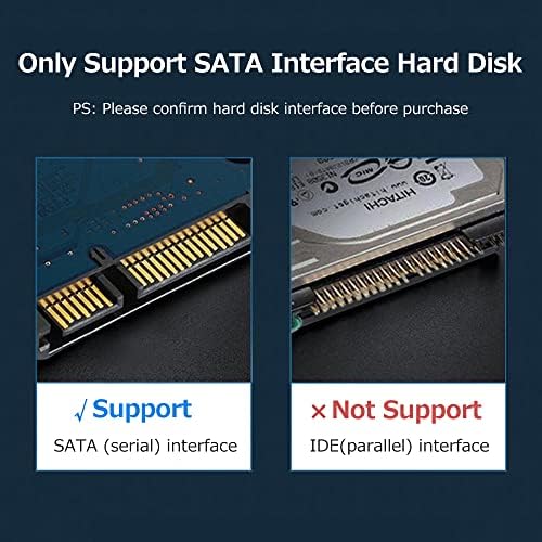 Huiop 2,5 inčni USB3.0 EXTERS CASE HDD / SSD kućište Veličina alata za prijenos velike brzine ABS školjka