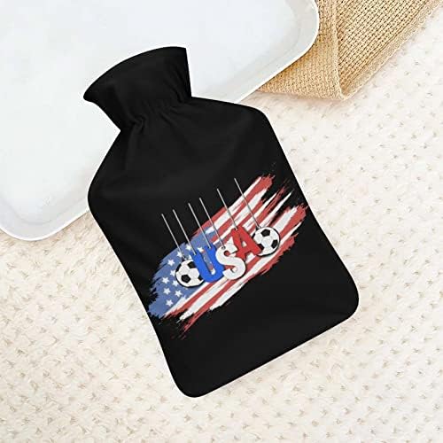 Flaša za toplu vodu sa Zastavom za fudbal i SAD sa poklopcem slatka gumena vreća za toplu vodu za toplu