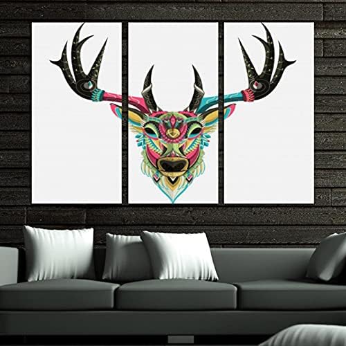 Zidna Umjetnost šarena DeerOil slika na platnu originalno uokvireno umjetničko djelo za uredski