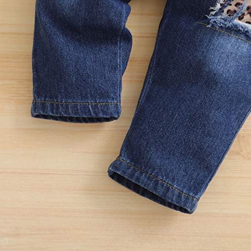 Shalofer Baby Girl 2. rođendan odijelo Denim Jeans Set odjeće