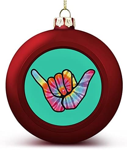 Mir Tie Dye Božić Balls 2.4 Božić Tree Hanging ukrasi za dekoracije Holiday Party