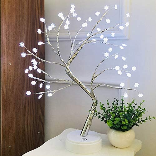 Lxcom Rasvjeta Snow Paflake Svjetlo 72 LED ploča TABLETOP BONSAI TABELA SVJETLO SVJETLO OGRADNJE Umjetno stablo