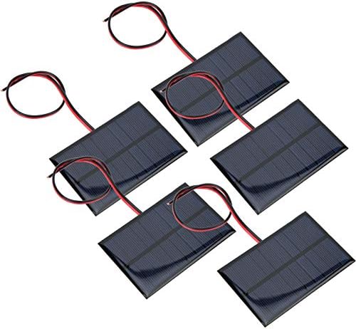 5kom DC 5V solarni panel modul sa 30cm / 11.8 in kablom otpornim na vremenske uslove punjenje