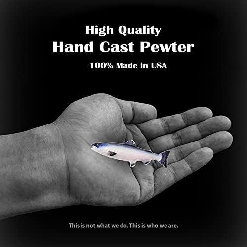 Ručno izrađeni ručni oslikani sobom poklon sa lososom za ribolovke Početna Office Lodge Frižider Whibeboard Locker - izrađen u Sjedinjenim Državama - SKU FP052Mag
