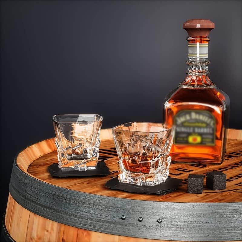 Nabavite Set od 6-320 Ml Iceberg Whisky Glass Pair koji se može prati u mašini za sudove, jedinstven poklon, odličan za viski ili viski