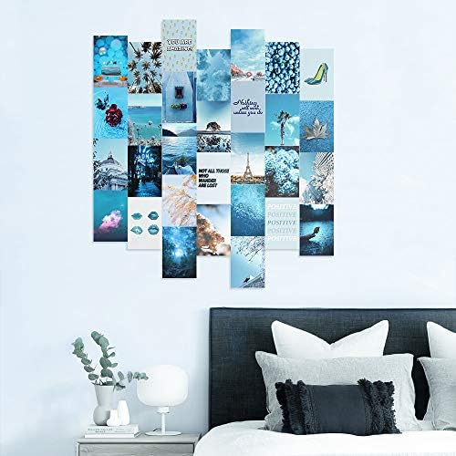 Yumknow estetski zidni kolaž Kit-4x6 inčni Set od 30, tinejdžerski Preppy dekor sobe za spavaću sobu,