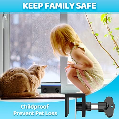 Klizna prozora Sigurnost vrata - 4 pakovanje klizače Windows Stopper za dječji zaštićeni za djecu