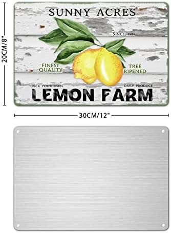 Tin znak Izaberite svoju limunsku farmu limene ploče Farm Farm Wall Door Plaket Ljeto Voće Metalna ploča Potpisi