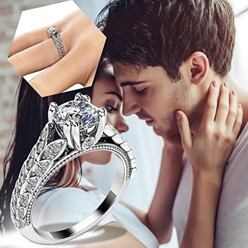 Modna full dijamantna ljubav imitacija cirkon prstena za angažman prsten nakit pokloni muškarci
