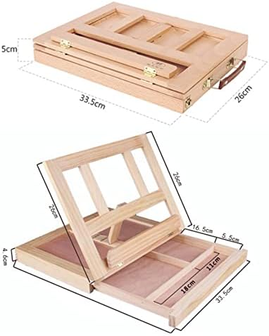 Easel stal za prijenosni drveni relel umjetnik resekne relela za ladicu za ladicu Easel Desk sklopivi