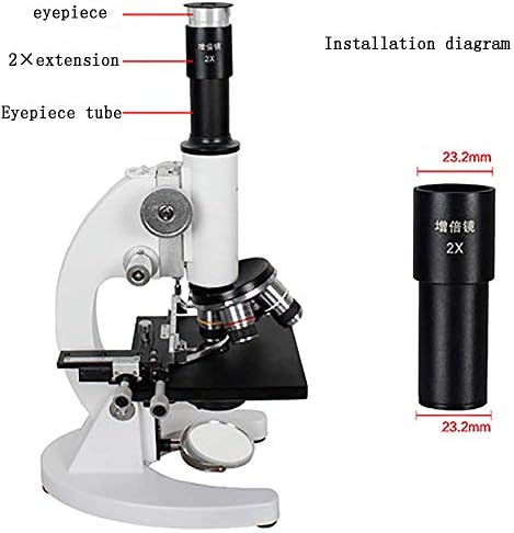 Limei-ZEN Lupe udvostručeno ogledalo kompatibilno sa biološkim mikroskopom 2 × ekstender ogledalo