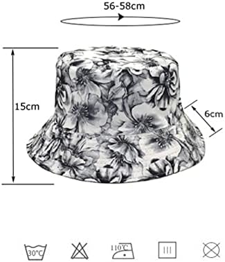 Ribarski modni ležerni bazen šešir za žene cvjetni print ženski trendovski planinarski šeširi dvostruki sklopivi šešir za planinarenje