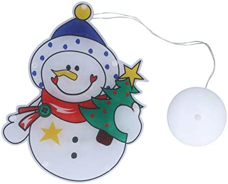 ZRQYHN Božićni snjegović LED prozorsko svjetlo viseća baterija napajana usisnom čašom za sobu za