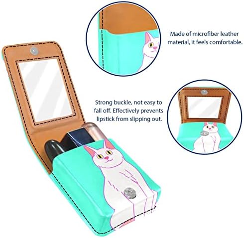 Oryuekan Mini šminka za šminku sa ogledalom, kutijom za ruševi za torbicu kvačila, crtani film Lijepa životinjska